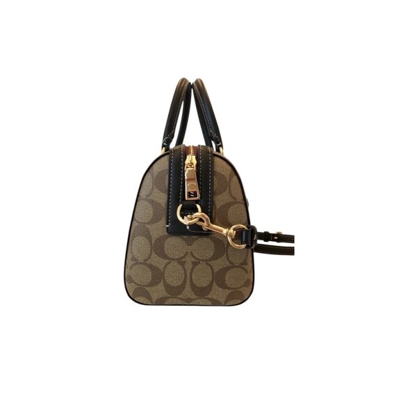 NWT Coach Disney X Coach Rowan Satchel Bag In Signature Canvas With Patches-Khak - Picture 5 of 8